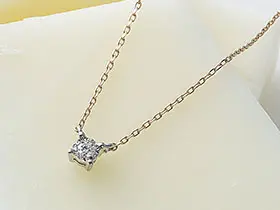 K10WGダイヤネックレス