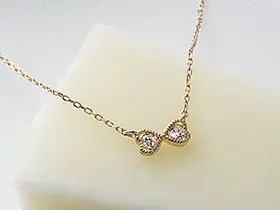 K10YGダイヤネックレス