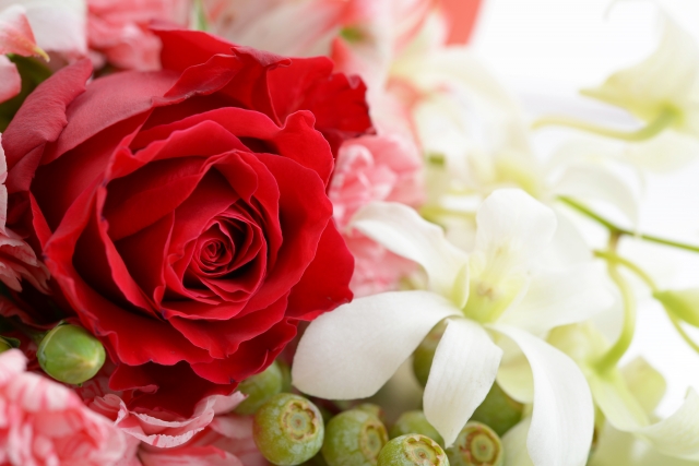 プロポーズの花束のイメージ写真