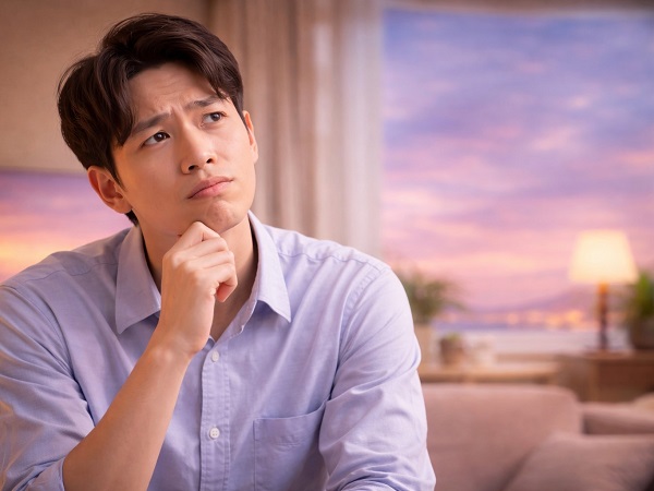 考える男性イメージ