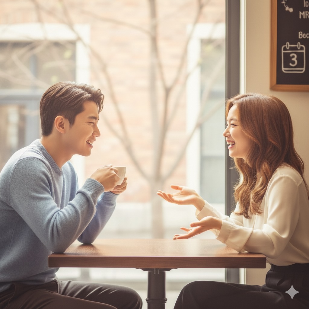 打ち解けたカップル