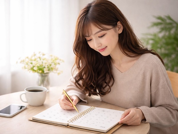 スケジュールを立てる女性